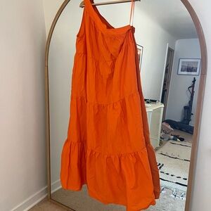 who what wear for target orange maxi dress one shoulder size xxl